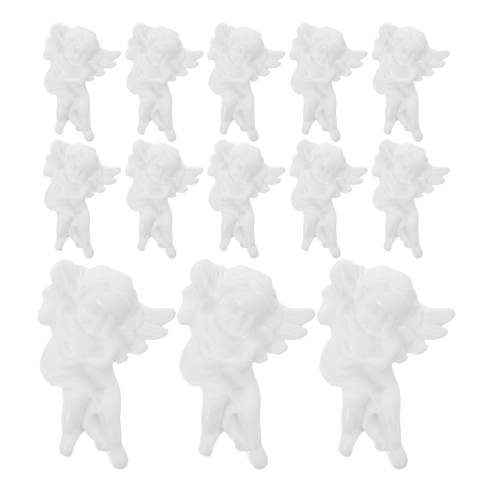 Christmas Craft Embellishment - 100Pcs Resin Angel Miniatures Flatback Charms