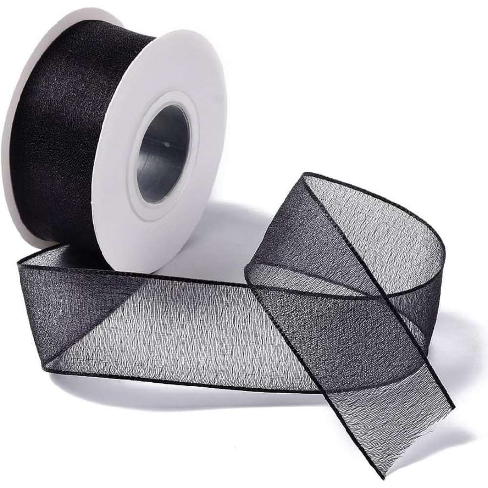 1 Inch Black Organza Ribbon Wi - Organza Ribbon Spool recension och pris
