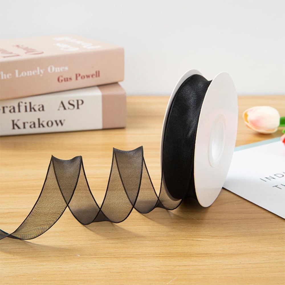 1 Inch Black Organza Ribbon Wi - Organza Ribbon Spool recension och pris