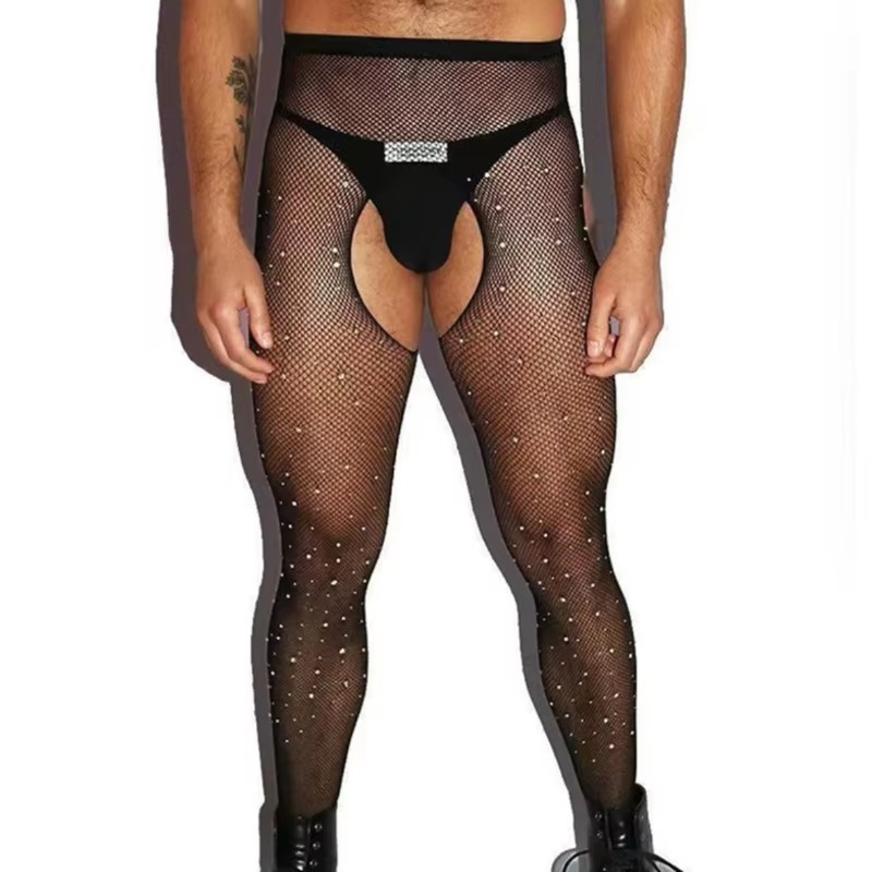 Men Hosiery Open Crotch Fishne - Crystal Mesh Fabric recension och pris