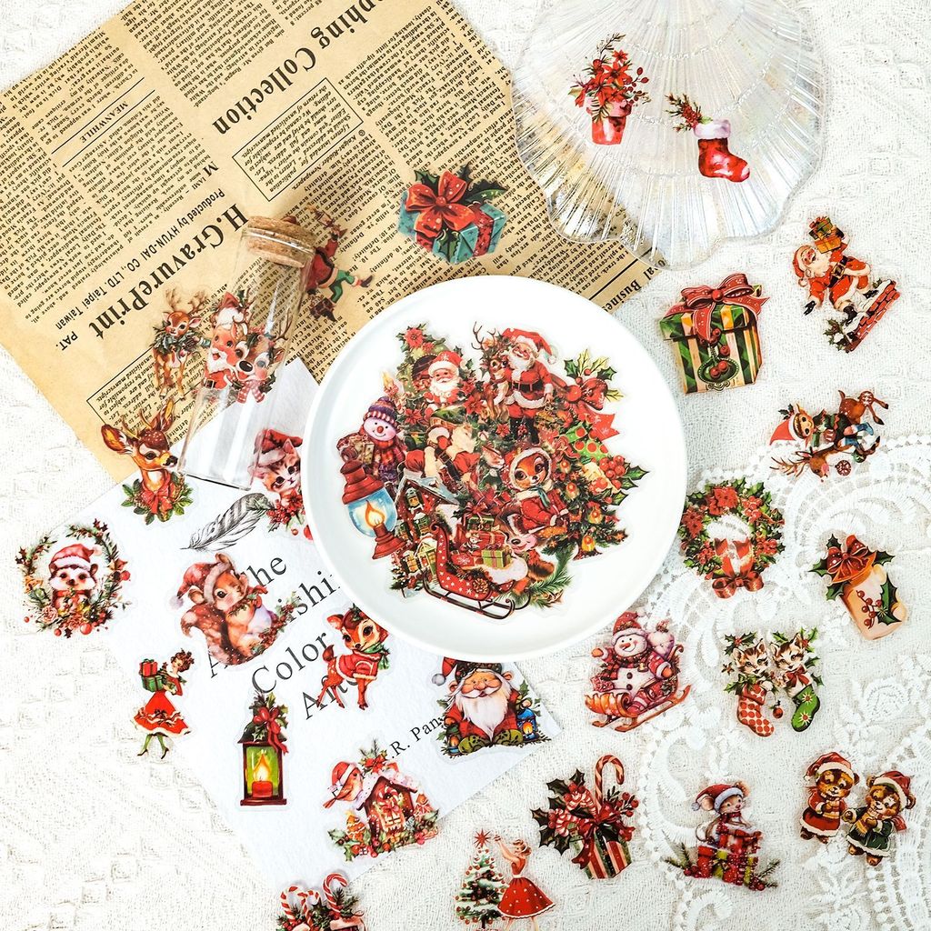 50Pcs Santa Claus Gift PET Sti - Christmas Craft Embellishment recension och pris
