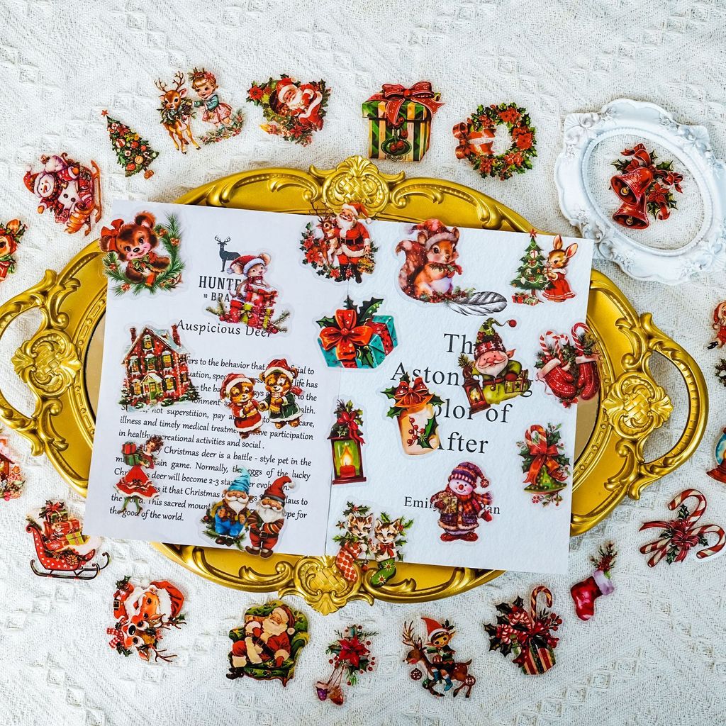 50Pcs Santa Claus Gift PET Sti - Christmas Craft Embellishment recension och pris