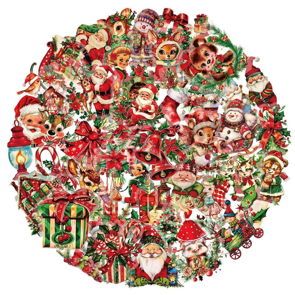 50Pcs Santa Claus Gift PET Sti - Christmas Craft Embellishment recension och pris