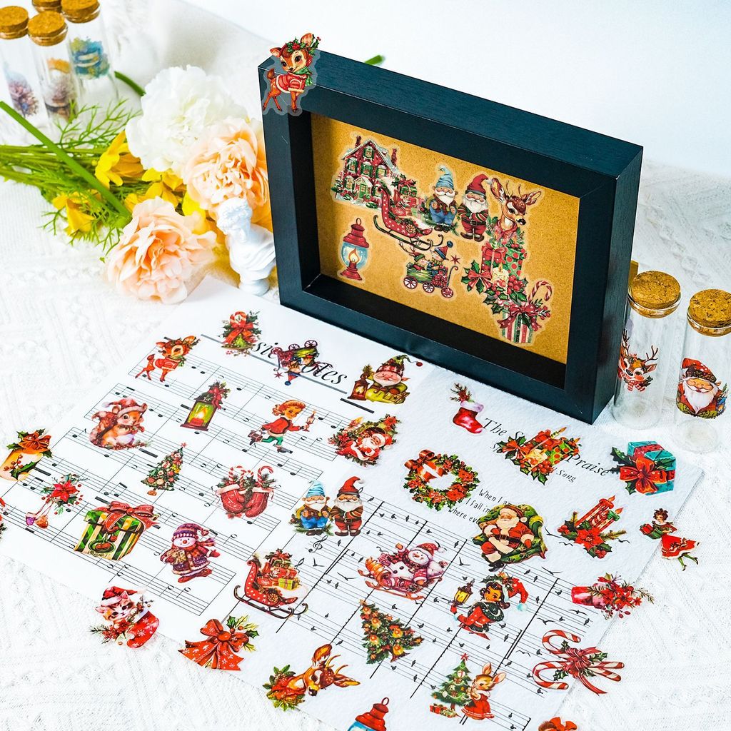 50Pcs Santa Claus Gift PET Sti - Christmas Craft Embellishment recension och pris