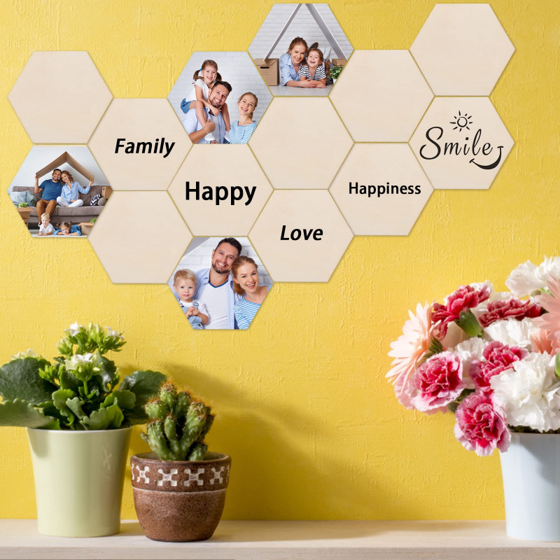 5cm Wooden Hexagon Blank Slice - Christmas Craft Embellishment recension och pris