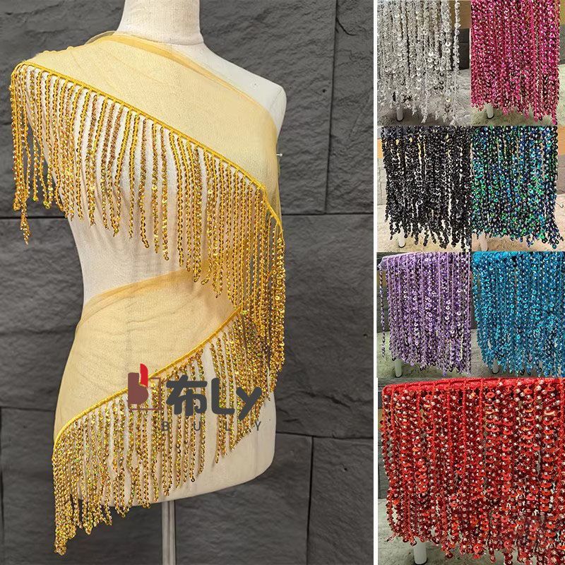 15cm Beaded Sequin Tassel Frin - Beaded Trim Fringe recension och pris