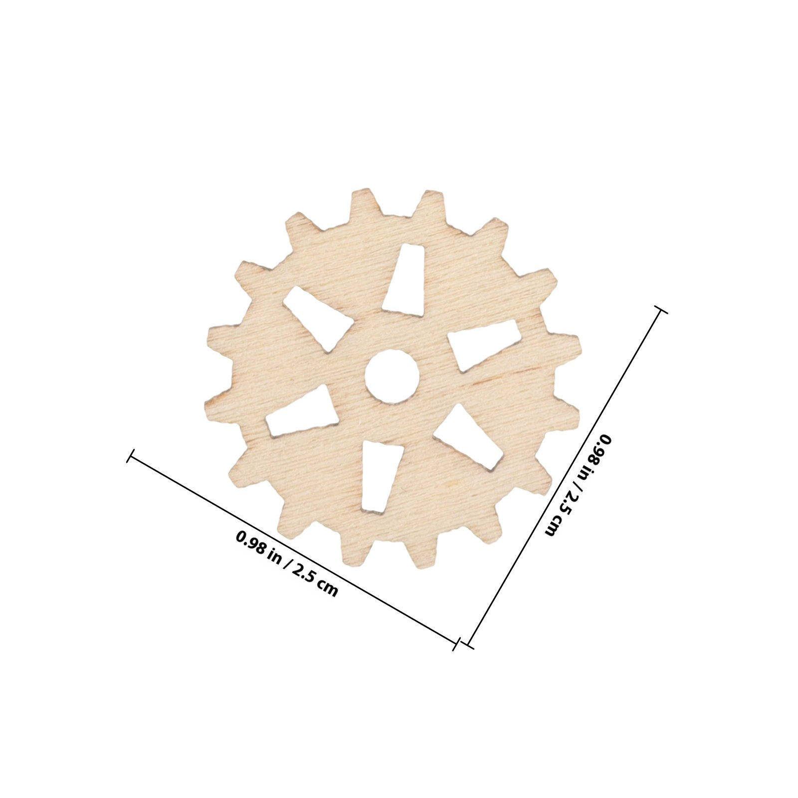 100Pcs Wood Gear Craft Pieces  - Craft Embellishments recension och pris