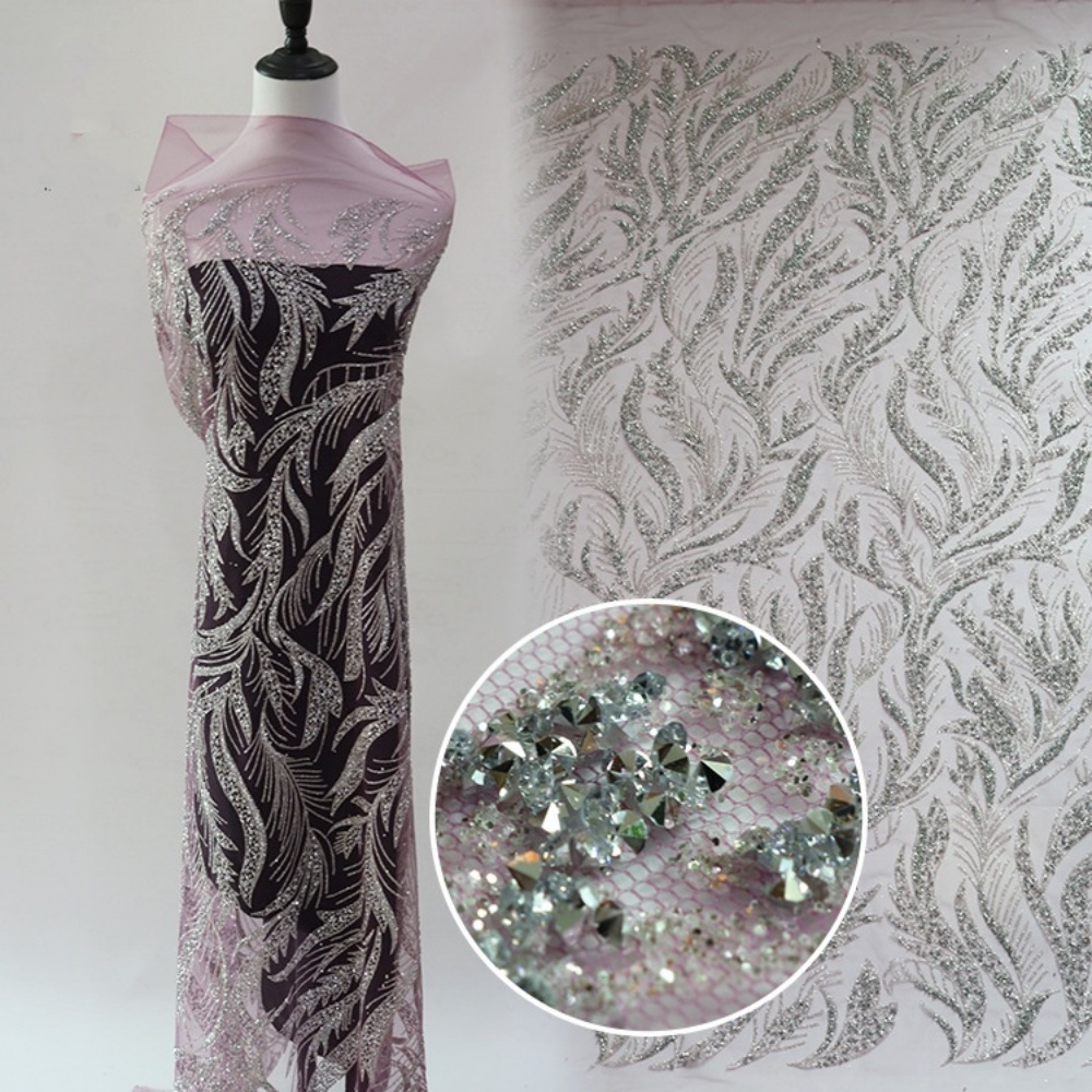 10 Hot Stamping Powder Pattern - Crystal Mesh Fabric recension och pris