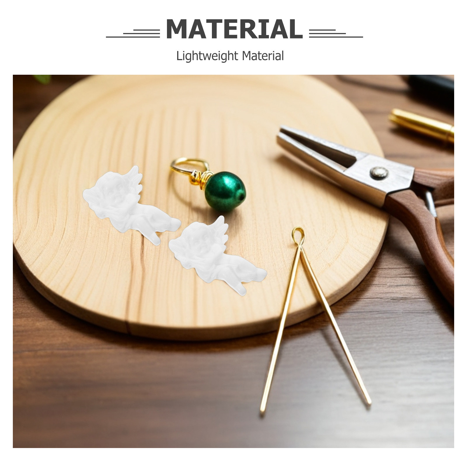 100Pcs Resin Angel Miniatures  - Christmas Craft Embellishment recension och pris
