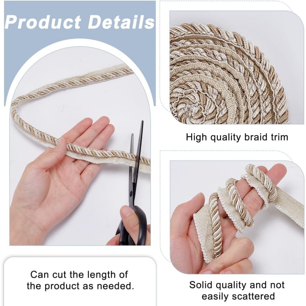13.7 Yards Twisted Lip Cord Tr - Cord Trim Twisted recension och pris